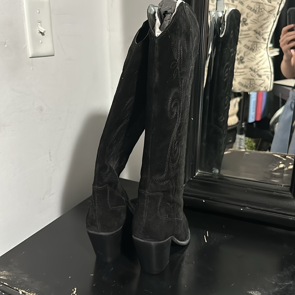 MANGO Black Cowgirl Boots - Picture 5 of 11